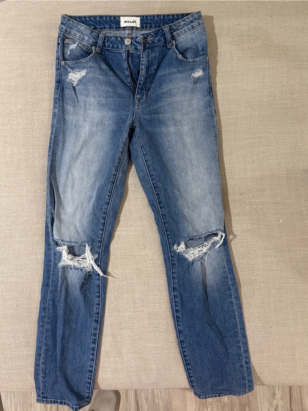 ROLLA'S Distressed Blue Women's Jeans